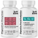 Bloating, Regularity & Gut Health için Gençlik ve Tonic Digestive Supplement for Bloating, Regularity & Gut Health. Full Spectrum Enzymes Probiyotiks & Prebiyotiks for Digestion to Break Down Food and to Use Daily, for Women & Men - 120 Pills