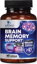 Beyin Memory Supplement Pills - Concentration için 3X Strength Nootropics, Clarity & Focus Support - Bacopa, Phosphatidylserine & DMAE, Beyin (28) - 60 Capsules