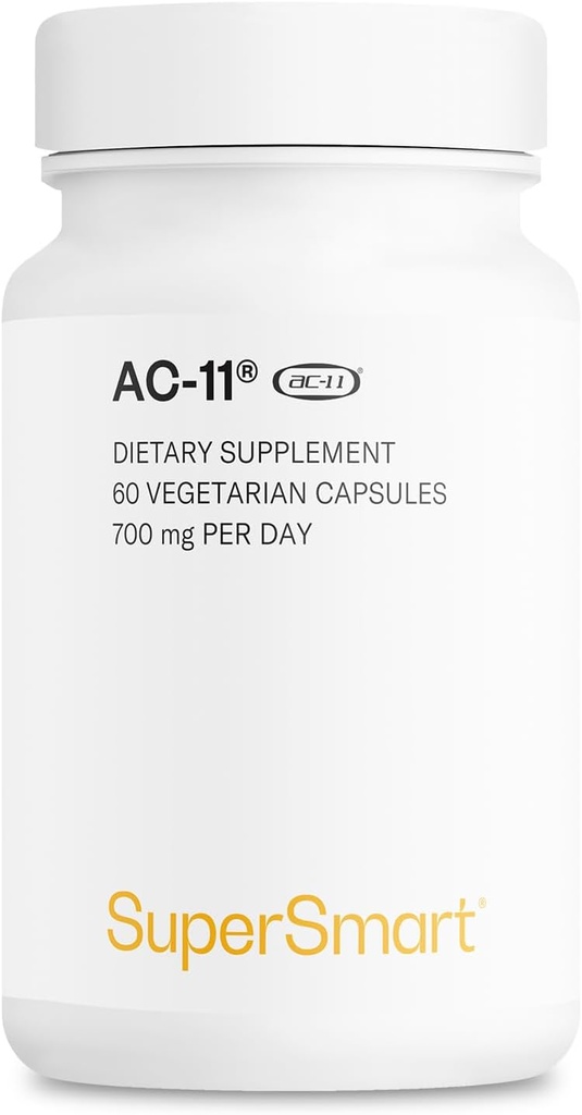 Supersmart AC-11 Supplement 700 mg per Day (Cat's Claw Extract) - Uncaria Tomentosa Bark | Non-GMO & Gluten Free - 60 Vegetarian Capsules