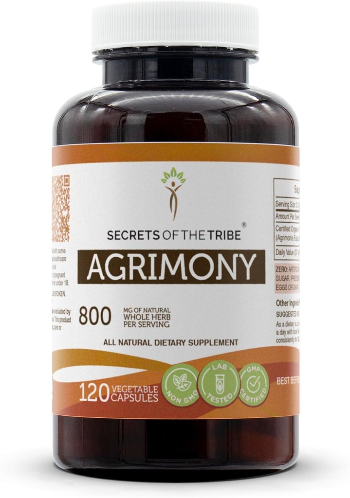 Tribe Agrimony 120 Capsules'in Sırları, 800 mg, Agrimony (Agrimonia Eupatoria) Herb (120 Capsules)