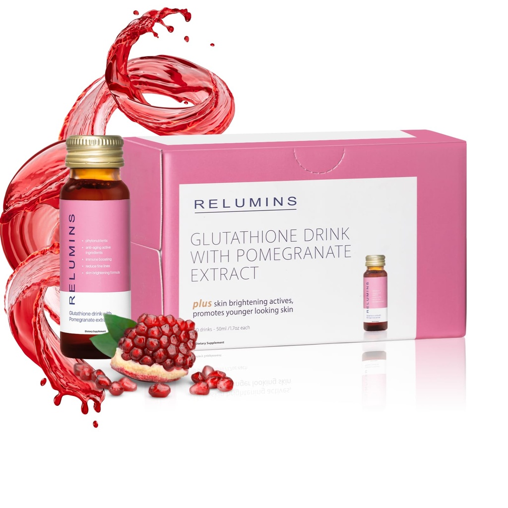 Prolutathione Hydration Shots - Post-Summer Skin Recovery & Cold Air Hydration - Collagen-Boosting & Made in USA - Pomegranate Flavor – 10 Şişe x 50 ml