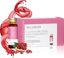 Relumins Glutathione Hydration Shots - Μετά το Καλοκαίρι Ανάκτηση δέρματος & Ψυχρός Καιρός Ενυδάτωση - Κολλαγόνο-Boosting & Made in USA - Ρόδι Γεύσεις – 10 Μπουκάλια x 50 ml