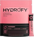 Hydrofy Hidrojen Su + Elektrolytes Drink Mix | H2 Hydration Packets with Molecular Hidrojen, sodyum, Pyum, Magnezyum, Kalsiyum ve Minerals | No Sugar | Raspberry 25 Ct