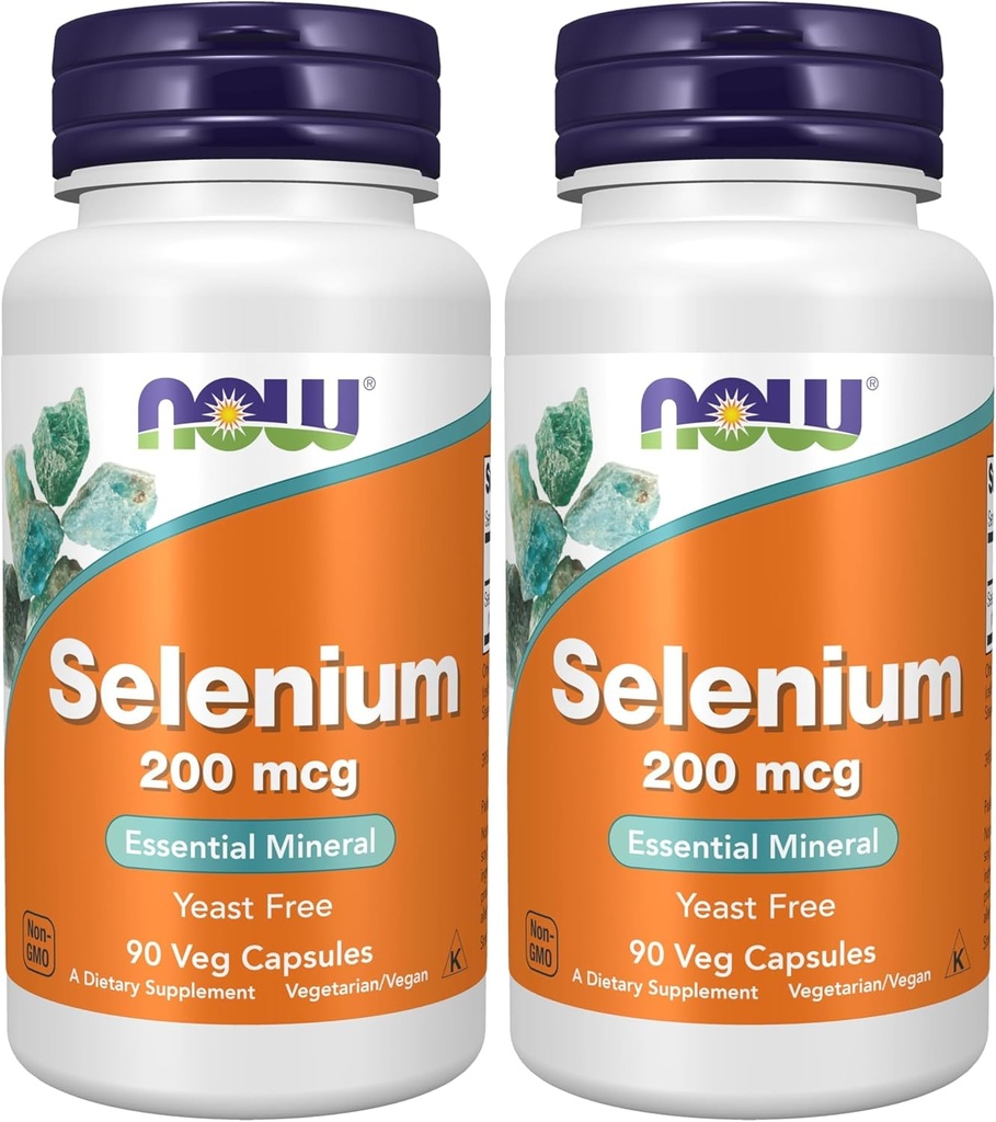 Şimdi Tamamlar, Selenium (L-Selenomethionine) 200 mcg, Essential Mineral*, 90 Veg Capsules (Pack of 2)