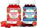 Lunakai USA, Kadınlar Multivitamin & Probiyotik Gummies Sche - 16 Multi Vitamins & Probiyotik for Digestion Support – 60ct Every