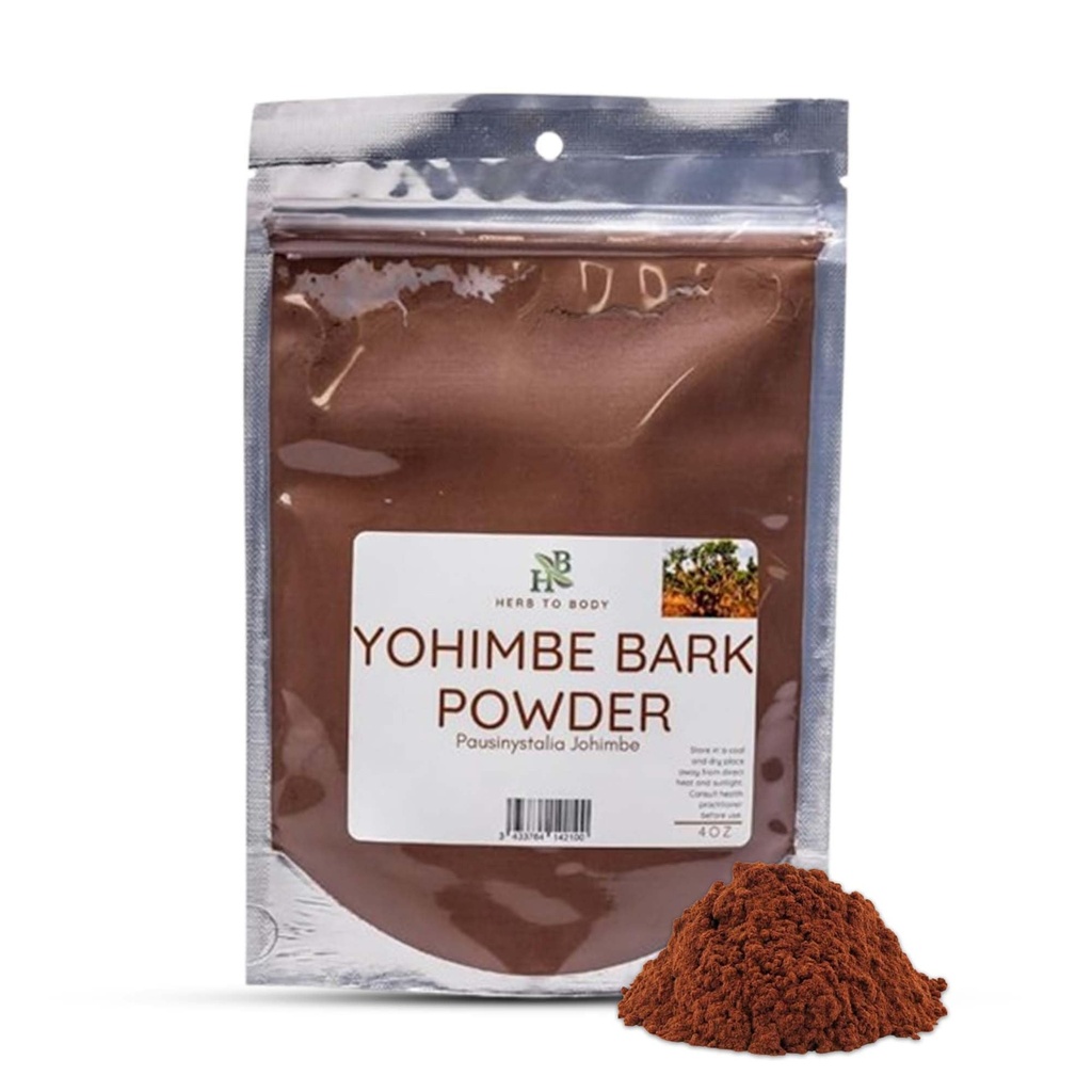 Herb To Body Yohimbe Bark Toz - 4 oz, Wildcrafted Tray Yohimbe Toz Afrika'dan Herbal Çay ve Geleneksel Kullanımlar için Kaynaklandı