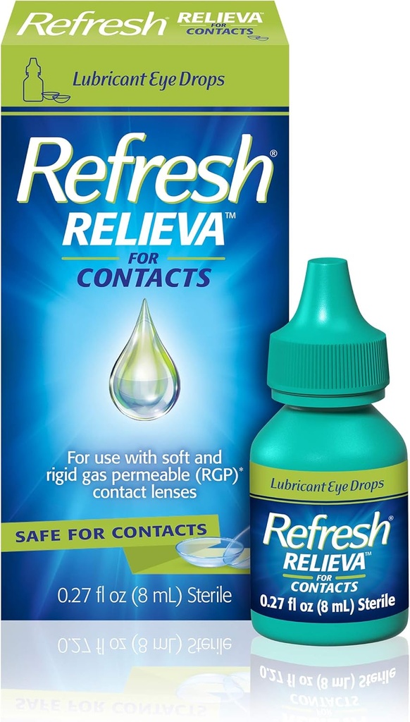Kuru Gözler için İletişim Lubricant Eye Drops için Yeniden değerlendirme, 0.27 Fl Oze