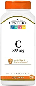 21. Yüzyıl Vitamin C, 500 mg, 250 Tablet