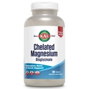 KAL Chelated Magnezyum Bisglycinate, Magnezyum Supplement for Relaxation, Bone Health, Nerve & Muscle Function Support*, High Abors, Gentle Digestion, Vegan, Gluten Free, 60 Hizmet, 180 Tabletler