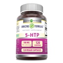 Amazing Formula 5HTP (Hydroxytryptophan) Tamam | 100 Mg Per | Veggie Capsules | Non-GMO | Gluten Free | ABD'de Yapılacaklar (1 Pack, 120 Count)