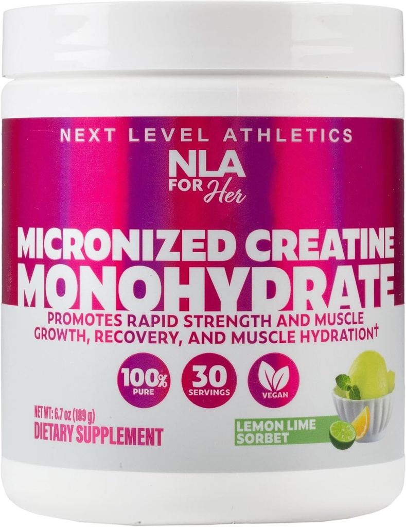 Kadın Için Komik Monohidrat Micronized (30-5g Hizmetler)- Büyük Tasting Lemon Lime Sorbet Flavored-Lean Kas Büyüme ve İşout Recovery, Boost Performans- Vegan, Bloating veya Water Retention
