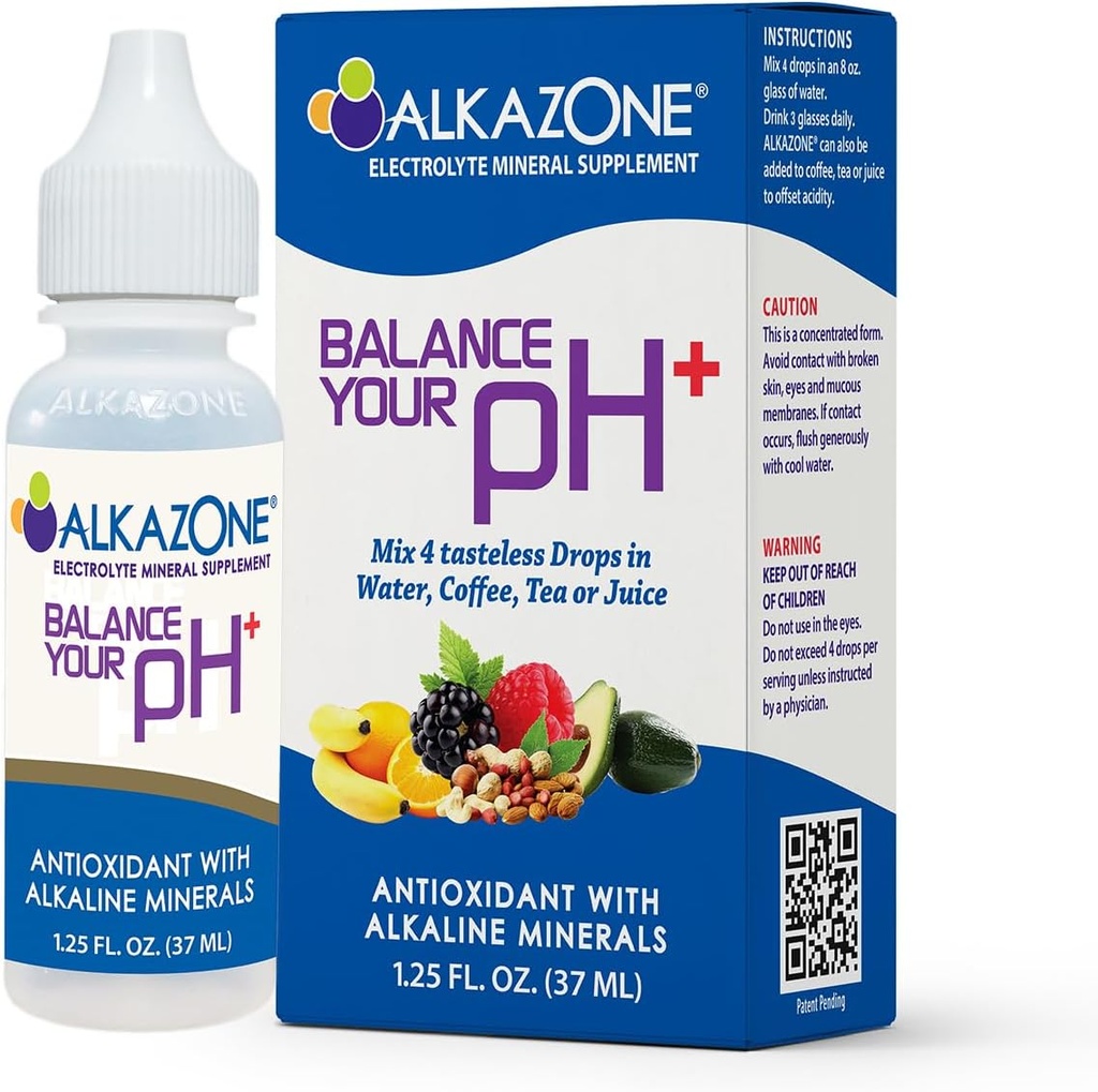 Alkazone Balance Your pH Plus Antioxidants Alkaline Mineral Drops Enhance Your Hydration with Every Drop!