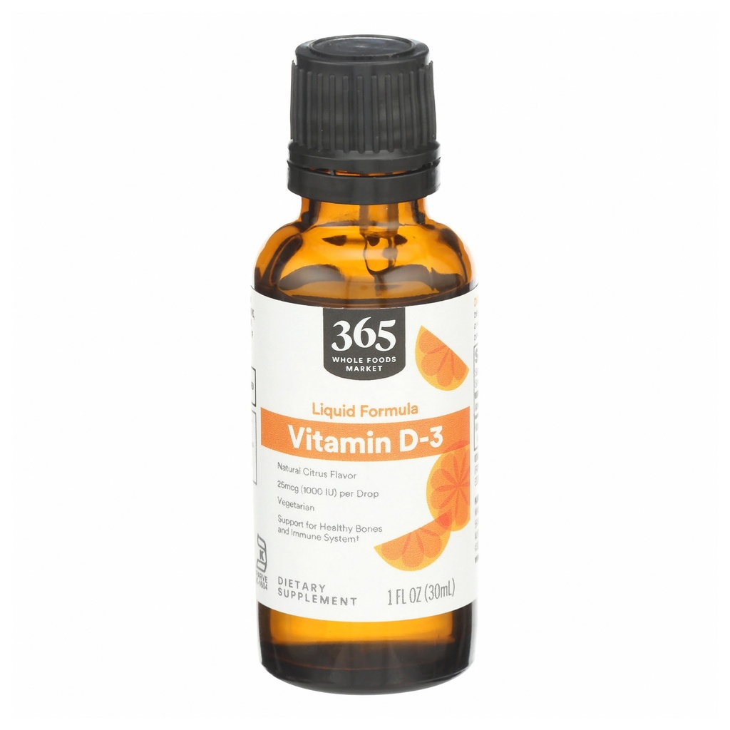365 by Whole Foods Market, D-3 Sıvı Citrus Flavor 1000IU, 1 OZ