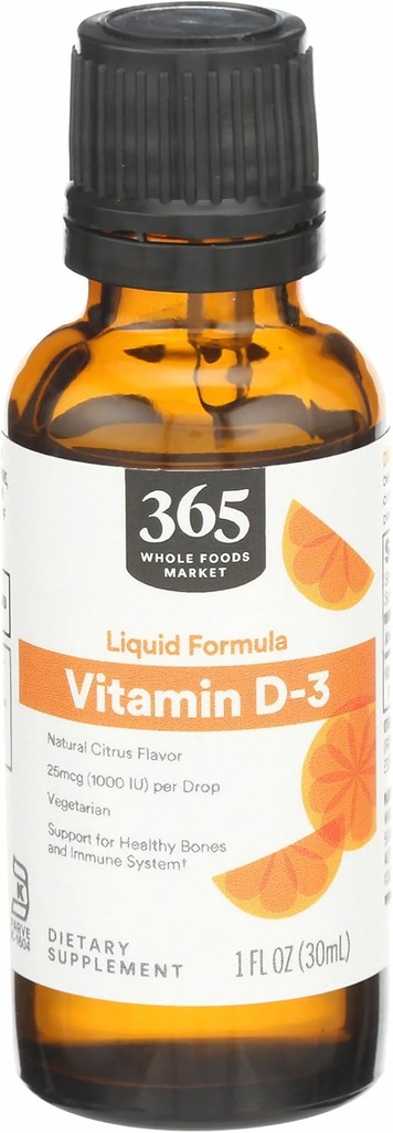 365 by Whole Foods Market, D-3 Sıvı Citrus Flavor 1000IU, 1 OZ