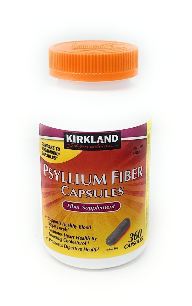 Fiber Capsules Kirkland Therapy for Regularity/Fiber Supplement, 360 kapsül - Metamucil Capsules'teki Aktif Malzemelerle karşılaştırın