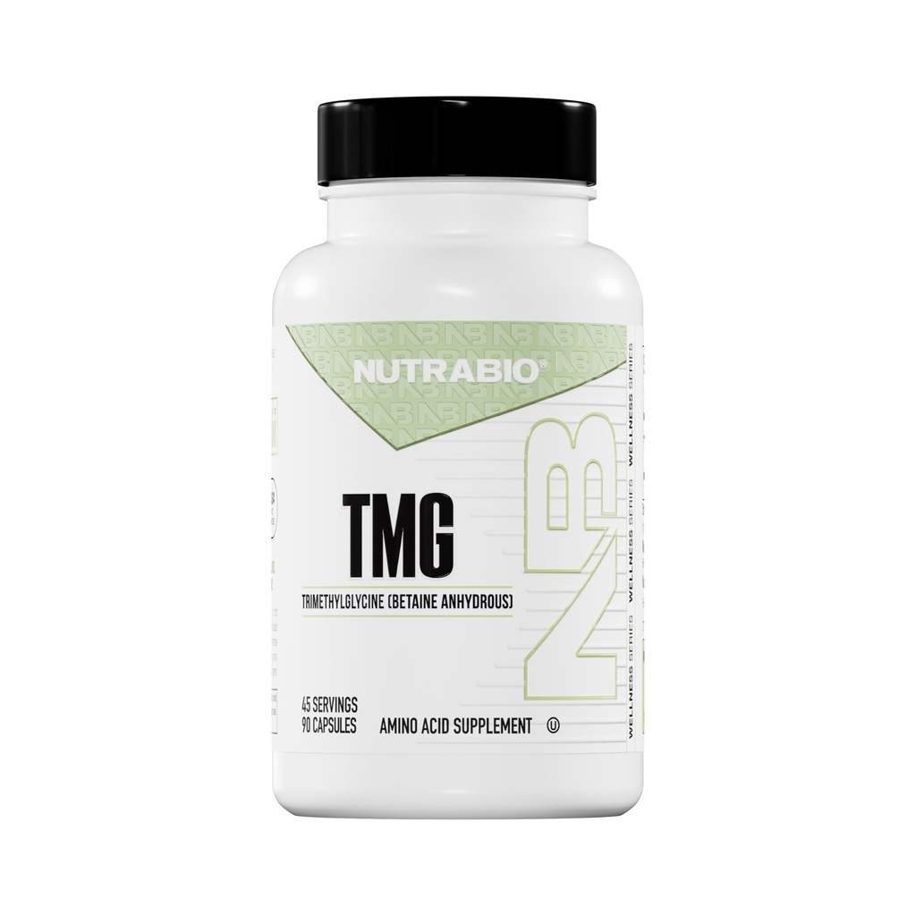 Συμπληρώματα NutraBio TMG (Betain Anhydrous, Trimethylglycine), Homocysteine Συμπληρώματα, 500mg - Pure Tmg συμπλήρωμα, κάψουλες TMG
