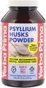 Yerba Prima Psyllium Husks Fiber Powder, 12 ουγγιά - Φυσικό συμπλήρωμα ινών - Καθαρισμός του παχέος εντέρου - Υγεία των ούλων - Vegan, μη ΓΤΟ, Χωρίς γλουτένη