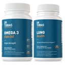 Dr. Tobias Omega 3 Fish Oil & Lung Health Supplements for Heart, Brain & Immune Support, Lung Cleanse & Detox Formula for Bronchial & αναπνευστικό σύστημα, 60 κάψουλες