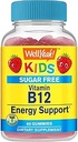 WellEvet Kid'in Vitamin B12 1000 Live Sugar Free Gummies | Diyeter Supplement | Enerji ve Metabolism Desteği | Strawberry Flavor | 60 Kont