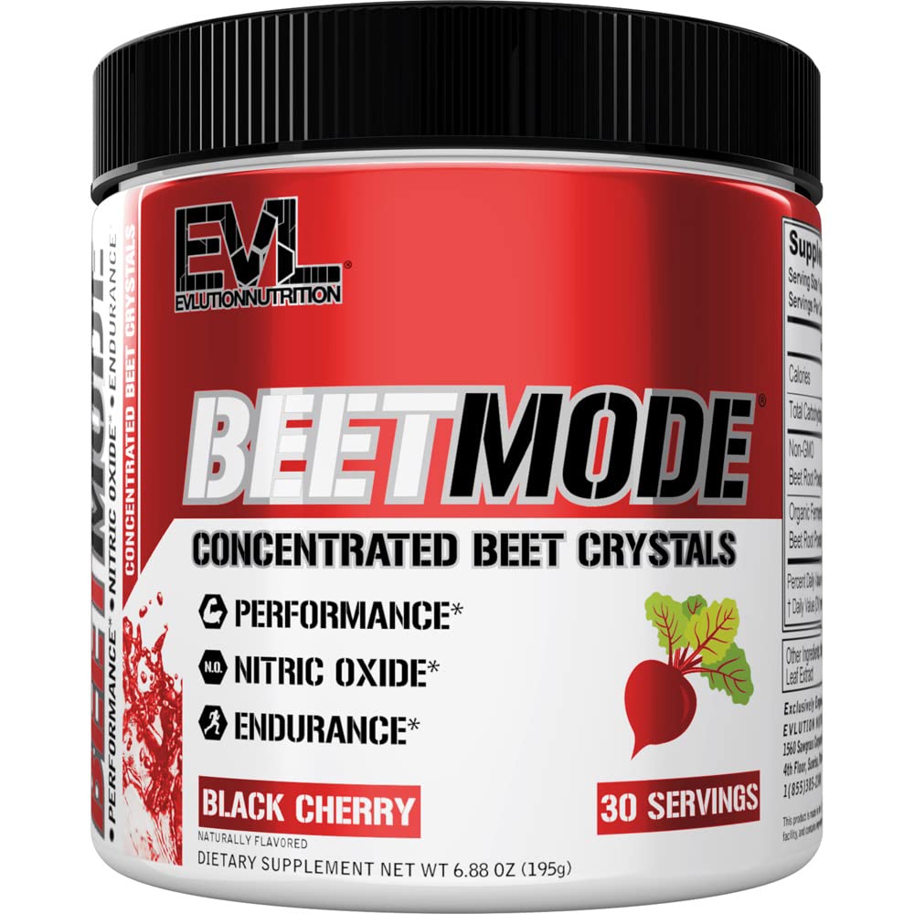 Evlution Beslenme ArıtMode - Beet Root Toz - Nitrik Oksit - Black Cherry Flavor - Gelişmiş Enerji ve Performans için Pre veya Post-Workout Supplement - Vegan & Gluten Free - 30 Hizmetler