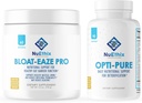 NuEthix Formulations Αποτοξίνωση και συμπλήρωμα υποστήριξης των εντέρων Δέσμη Opti-Pure, 30 εξυπηρετήσεις και Bloat-Eaze, 60 εξυπηρετήσεις