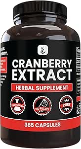 PURE ORIGINAL INGREDIENTS Cranberry Extract (365 Capsules) Hiçbir Magnezyum Or Rice Fillers, Always Pure, Lab TY