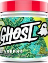 GHOST Greens Powder, Lime - 30 Μερίδες - 19 Superfood Greens & Reds Σκόνη, Φρούτα, Λαχανικά, Spirulina, & Chlorella, Πρεβιοτικά, 10 δισεκατομμύρια CFU Probiotic & Digestive Enzymes - Χωρίς γλουτένη