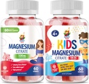 Magnesium Gummies for Kids & Adults - 500mg - Ήρεμες μάσες μαγνησίου - Magnesium Citrate Chewable Supplement for Mood & Muscle Support