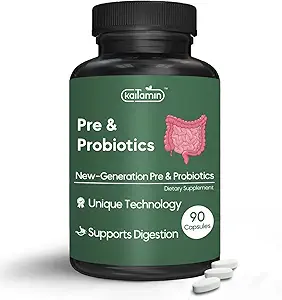 Prebiyotiks & Probiyotiks | Advanced Technology: Lower Dose & Quicker Results – for Digestion, Brain Health, Immunity, & Metabolism - for Men & Women, Adult Uni-sex, Vegan & upto 45 Days Supply