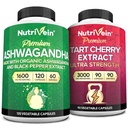 Nutrivein Premium Ashwagandha Capsules & Tart Cherry Capsules Sche: High-Abase Tart Cherry Extract and Ashwagandha Supplements for Recovery, Balance, and Vitality