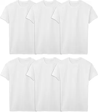 Fruit of the Loom Men's Crew Tee Undershirts, Moisture Wicking & Tag Free, Also Available in Big & Tall