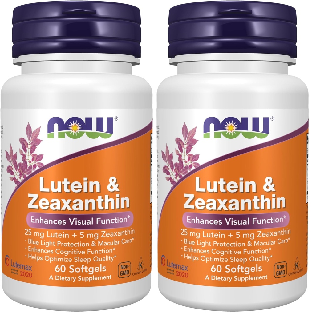 Şimdi Tamamlar, Lutein & Zeaxanthin 25 mg Lutein ve 5 mg Zeaxanthin, 60 Softgels (Pack of 2)