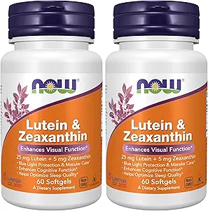 Şimdi Tamamlar, Lutein & Zeaxanthin 25 mg Lutein ve 5 mg Zeaxanthin, 60 Softgels (Pack of 2)