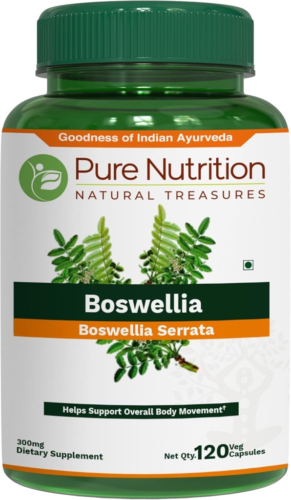 Saf Beslenme Boswellia Serrata 15:1 Ekstraksiyon 600 mg | 120 Cap | Min 65 Boswellic Acids | Her Hizmet Teklif 600 mg 15:1 Ekstraksiyon Eşdeğeri 9000 mg Raw Boswellia Toz | Non-GMO
