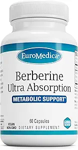EuroMedica Ultra Απορρόφηση - Συμπλήρωμα υποστήριξης για την υγεία του εγκεφάλου και του ήπατος - Συμπλήρωμα υποστήριξης για την υπέρ-απορρόφηση με ινδικό εκχύλισμα ρίζας βατόμουρου - κάψουλες Vegan Βοήθεια για τη μεταβολική υγεία - 60 κάψουλες