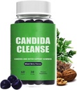 Candida Cleanse, Candida ve Detox Destek Gummies, 10in-1 Gelişmiş Formula Black Walnut, PAU D'Arco & Wormwood, Non-GMO 60 Gummies