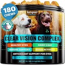 Köpekler için Göz Vitaminleri - Tear Stains, Dog Eye Care, Immune Support - ARAP, Carrot, Fish Oil, Lutein - 180 Soft Chews with Duck Flavor - For All Breeds and Ages