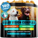 Köpekler için Göz Vitaminleri - Tear Stains, Dog Eye Care, Immune Support - ARAP, Carrot, Fish Oil, Lutein - 180 Soft Chews with Duck Flavor - For All Breeds and Ages