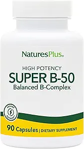 Doğalar Plus Super B50-90 Vejetaryen Capsules - Yüksek Potency B Kompleksi - Beyin & Enerji Uyarısı - Gluten-Free - 90 Hizmetler