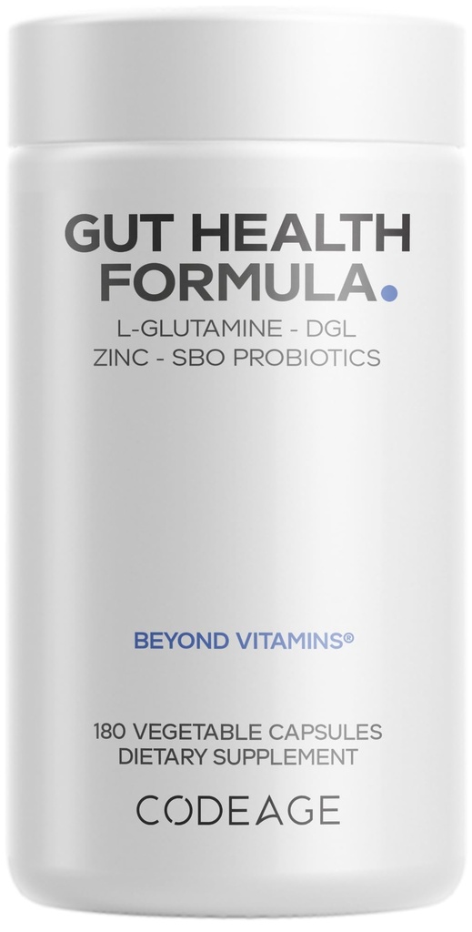 Συμπληρώματα Vegan Formula - L Γλουταμίνη, ψευδάργυρος, Τουρκία Mushroom Σκόνη ουράς, τονωτικό μανιτάρι, Μαϊτάκε, Micro Algae, Mineral, Licorice Root DGL - Προβιοτικά, Πρεβιοτικά - 180 κάψουλες