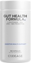 Kodage Gut Health Supplements Vegan Formula - L Glutamine, çinko, Türkiye Tail Mushroom Toz, Tonic Mushroom, Maitake, Micro Algae, Mineral, Licorice Root DGL - Probiyotikler, Prebiyotikler - 180 Capsules