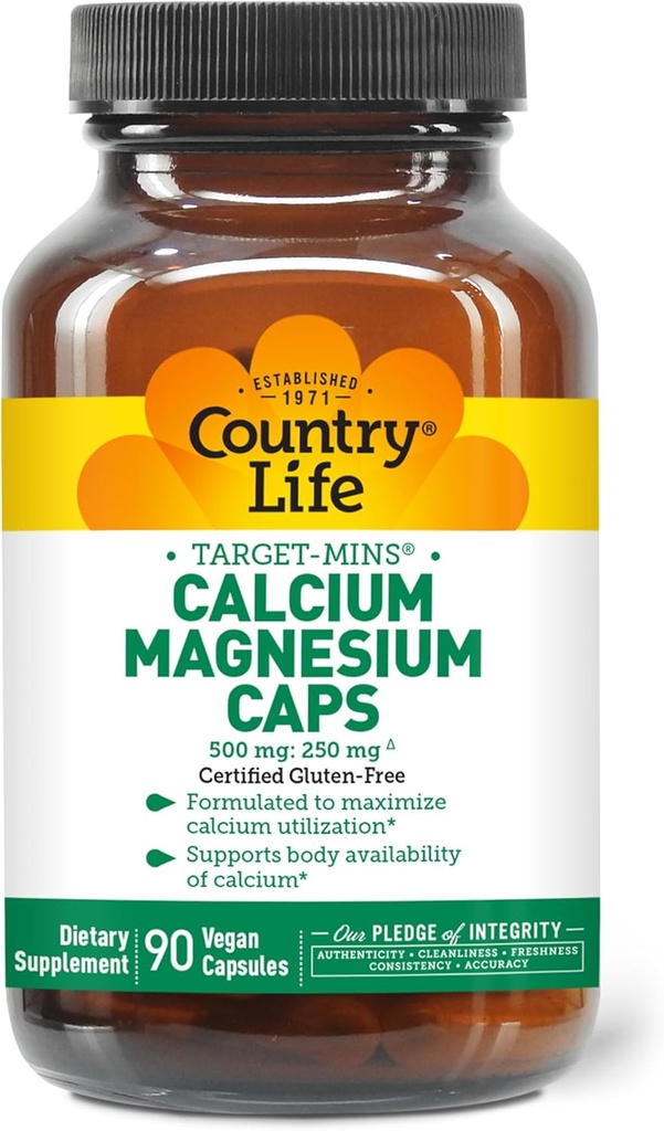 Ülke Yaşam Hedefi-Minselli Magnezyum Kompleksi - 1000 mguba, 500 mg, Magnezyum Gluten-Free Supplement for Bone Health