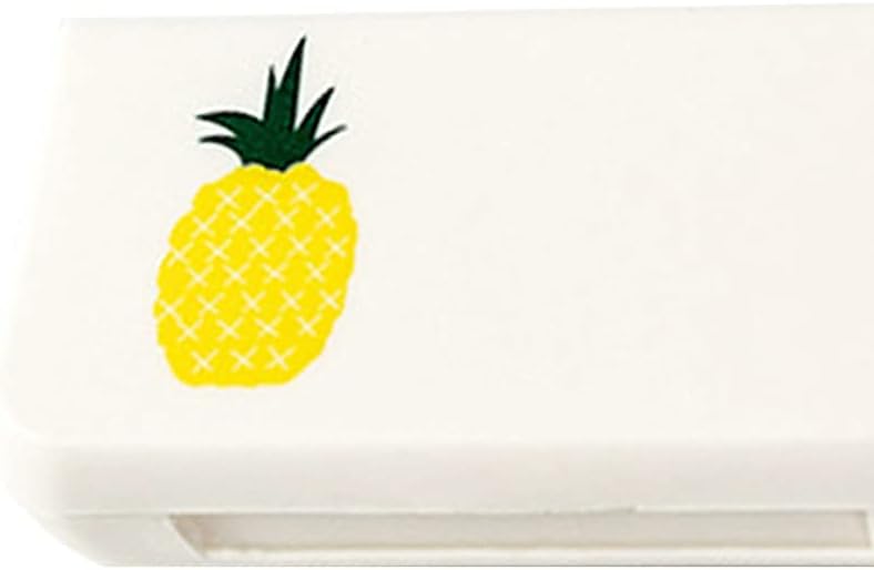 Saga Save Travel Pill Case 3 Karşılaştırmalı Hareketli Pill Case Dustproof ve Moisture-Proof Daily Pill Case Small Pill Box for Vitamins, Fish Oil, Supplements (Pineapple)