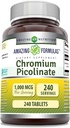 Amazing Formulas Chromium Picolinate 1000 Mcg | Tabletler Tamam | Non-GMO | Gluten-Free | Made in USA (1 Pack | 240 Count)