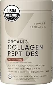 Spor Araştırmaları Collagen, - Hydrolyzed Type 1 & 3 Collagen Toz Proteini Sağlıklı Cilt, Nails, & Ortaklar - Easy Mix Vital Nutrients & Proteinler, Kadınlar ve Erkekler için Collagen