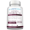 Onaylanan Bilim Primrose Yağı - En Güçlü - Soğuk Baskı - 10% GLA - Hormonal Denge, Cilt ve Kalp Sağlığı - 60 Softgels - Tüm Doğal