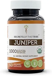 Tribe Juniper 60 Capsules, 1000 mg, USDA Organik Juniper (Juniperus communis) kıl Berry (60 Capsules)