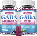 Yetişkinler için 2 Pack GABA Gummies, Relaxation, Zzz & Mood – Sugar-Free Calm Gummies with L-Theanine, 5-HTP, L3 - Natural Zzz Support, GABA Supplements for Kids, 120 Count
