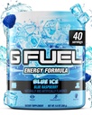 G Fuel Blue Ice Energy Drink Powder, Pre Workout Caffeine Mix for Gaming, Sugar Free Focus Amino, Vitamin + Antioxidants, 9.9oz (Blue Raspberry, 40 Servings)