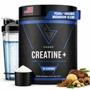 Vedge Beslenme Kreatine + | Vegan Plant-Based Tinatine Monohidrat Toz | Enerji, Performans ve Fonksiyonl | sporcular için Ergojenik Yardımlar | Sessiz, 30 Hizmet